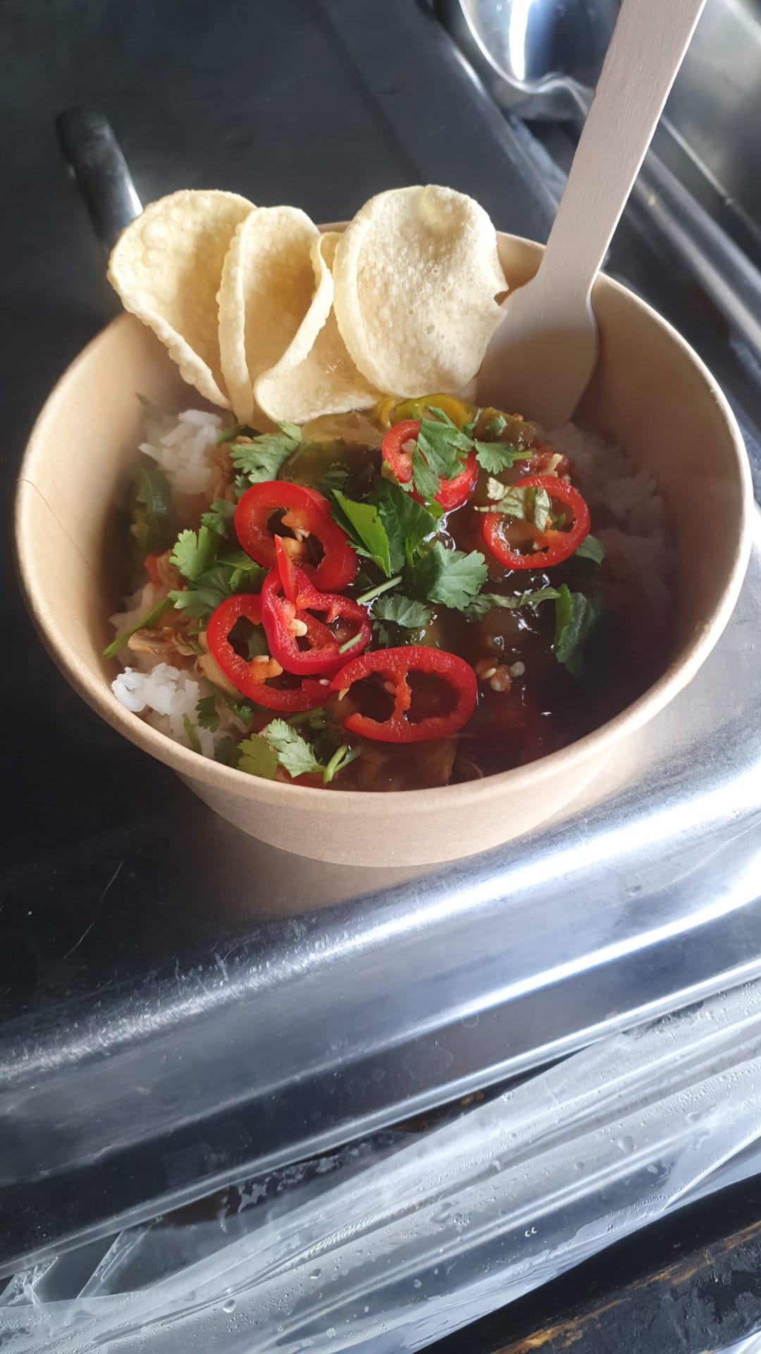 Food bowl with fresh toppings