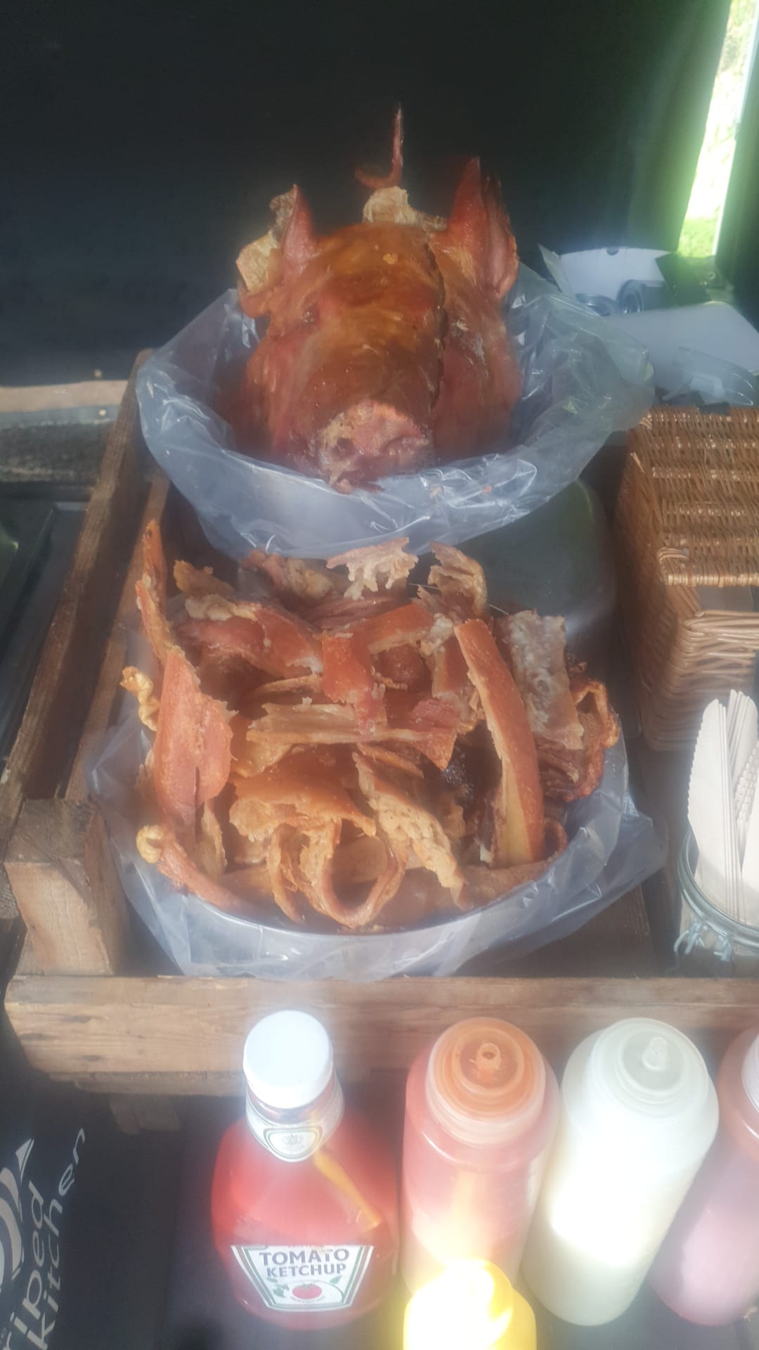 Roast pork ready for service