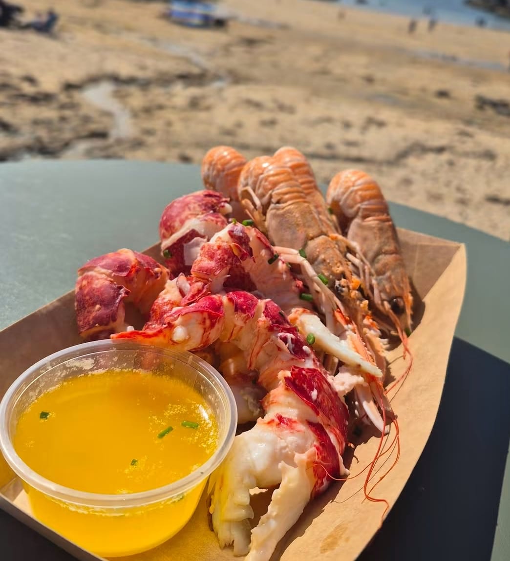 Seafood platter by the coast