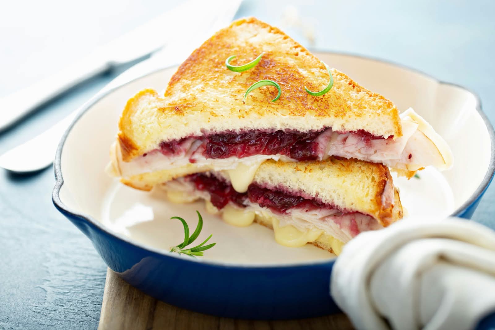 Turkey and cranberry toastie